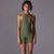 Size M Olive Green High-Impact Seamless Bodysuit - Nude Feel Yoga & Fitness Romper