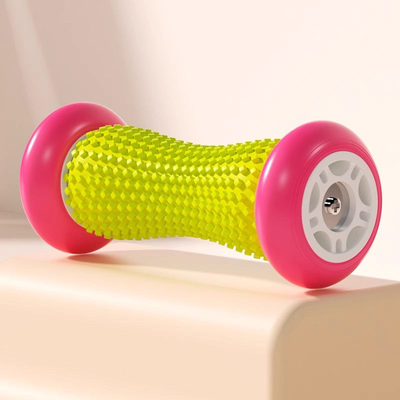 Green And Pink Foot Massage Roller - Plantar Fasciitis &amp; Muscle Relief Tool