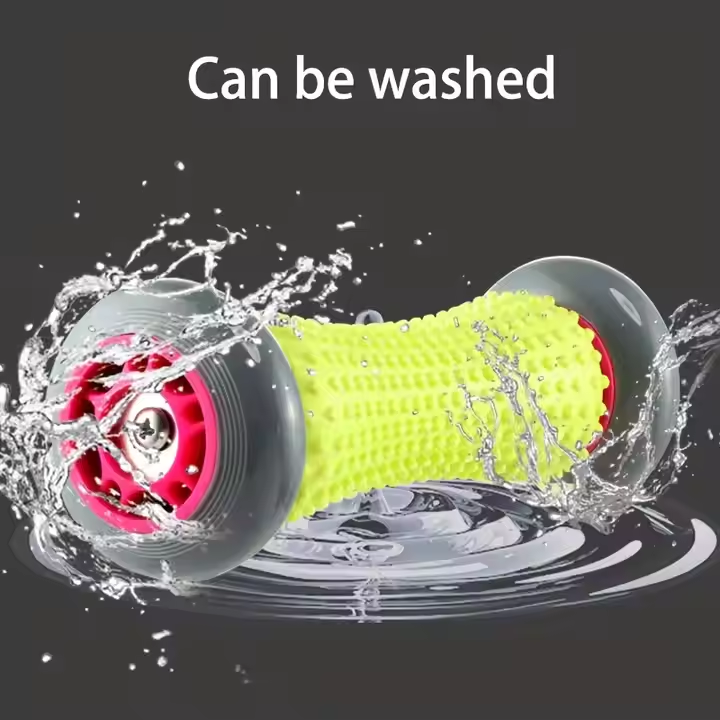 Green And Pink Foot Massage Roller - Plantar Fasciitis & Muscle Relief Tool