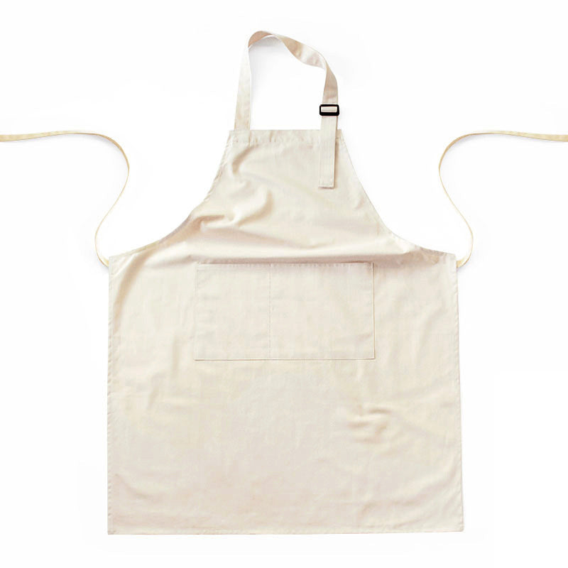 Beige Waterproof & Oil-Proof Apron - Adjustable Kitchen Apron with Pockets