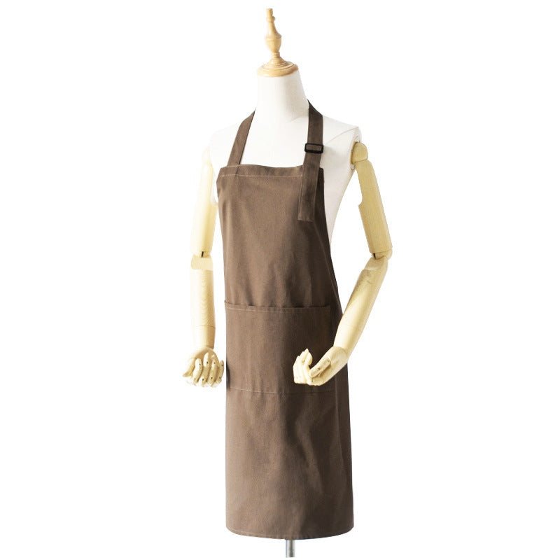 Brown Waterproof &amp; Oil-Proof Apron - Adjustable Kitchen Apron with Pockets