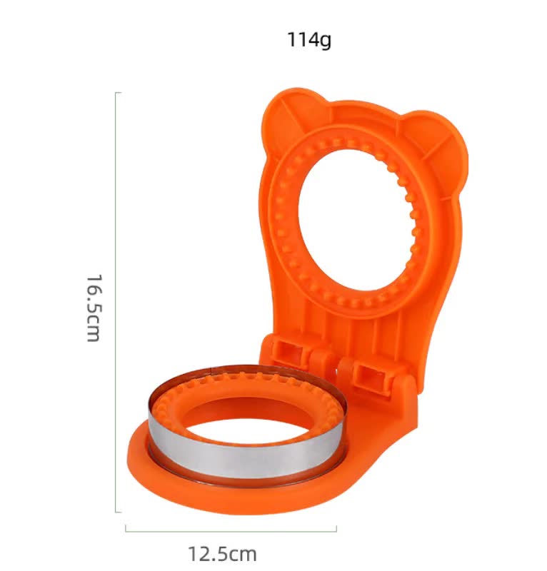 3 Pcs Rose Red Round Sandwich Sealer & Cutter - Safe Hand Guard Design, DIY Pocket Bread Mold