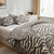 Grey Leopard Pattern 3-Piece Polyester Duvet Cover Set with 2 Pcs Pillowcases - Elegant Bedding, Machine Washable, 173x230cm Duvet + 51x76cm Pillowcases