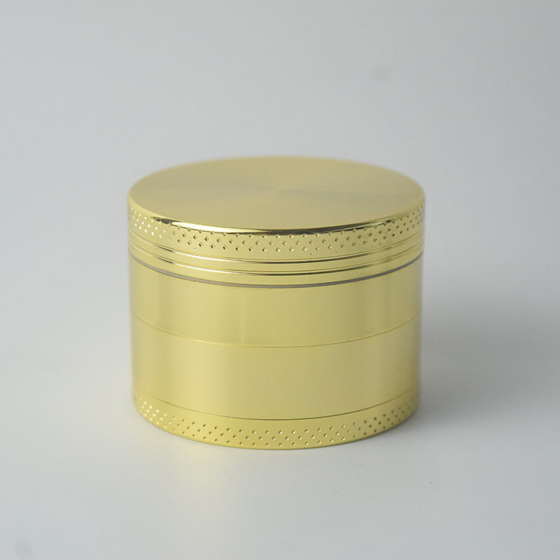 Gold Premium 4-Layer Zinc Alloy Herb Grinder - Magnetic Lid &amp; Fine Grinding, 63mm, 162g