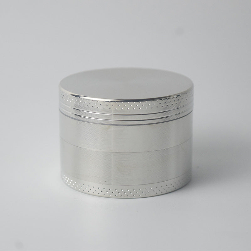 Silver Premium 4-Layer Zinc Alloy Herb Grinder - Magnetic Lid &amp; Fine Grinding, 63mm, 162g
