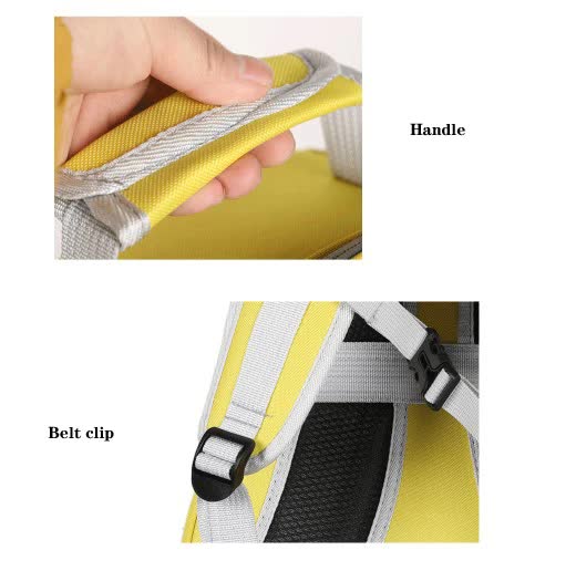 Green Stylish Transparent PVC Pet Carrier Backpack - Large Capacity, Multi-Use for Birds & Cats(Including Wooden Stick)