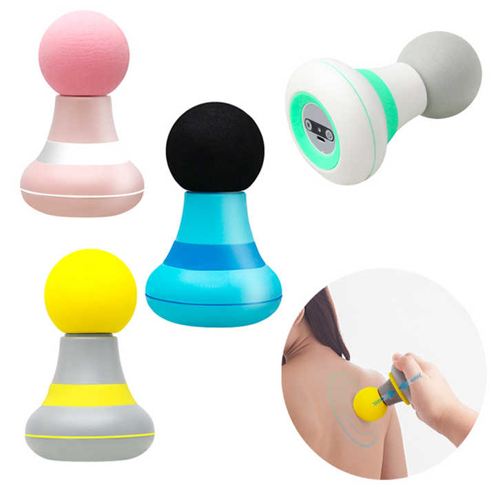 2 Pcs Pink Mini Massage Gun - 6-Speed Muscle Relaxer, USB Rechargeable, Portable Fascia Massager for Home Use