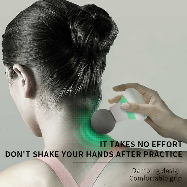 2 Pcs Yellow Mini Massage Gun - 6-Speed Muscle Relaxer, USB Rechargeable, Portable Fascia Massager for Home Use