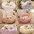 Grey Plush Pet Bed - 40cm Round Dog & Cat Mat, Cozy PP Cotton Filled, Comfortable Pet Supplies
