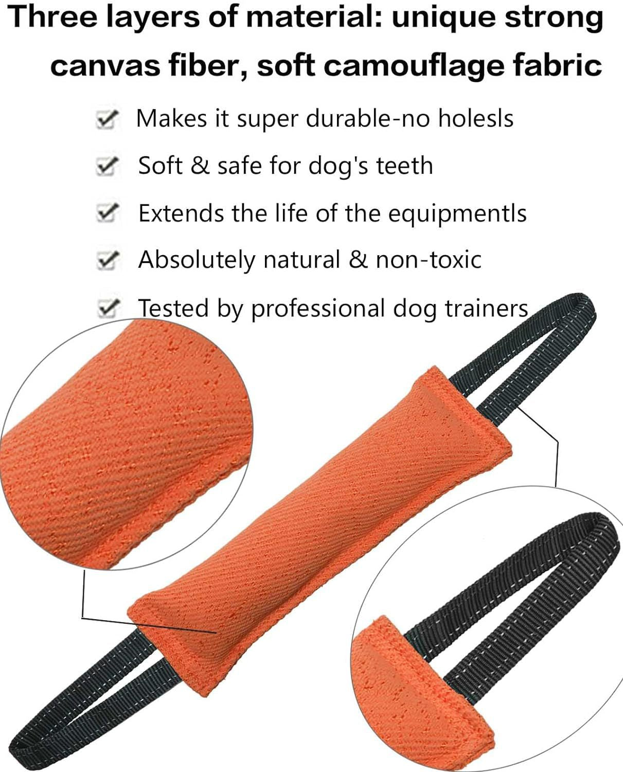 Yellow Durable 2-Pack Tug-of-War Dog Training Toy - Tear-Resistant, Safe & Interactive for All Breeds