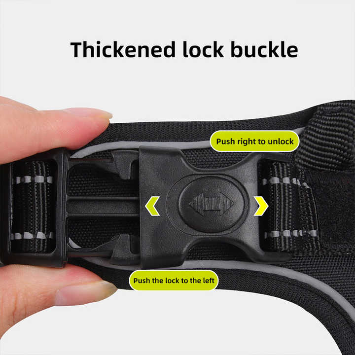 Size M Red Reflective No-Pull Dog Harness - Adjustable & Durable for Large Breeds, Anti-Escape Design