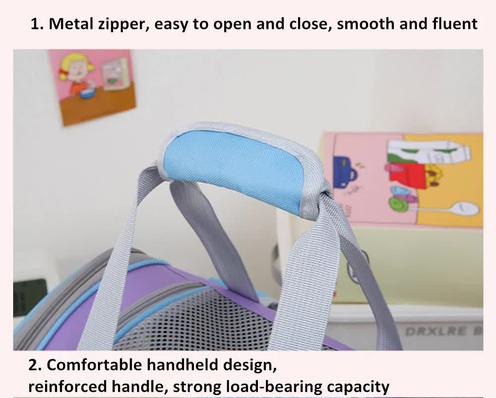 Green Portable Pet Carrier Backpack - Spacious, Breathable, and Travel-Friendly for Cats and Small Dogs