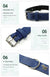 2 PCS Coffee Soft Leather Dog Collar - Adjustable & Durable for Medium/Large Dogs S-(48*2.0cm)