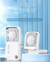 Black Portable Cooling Fan with Neck Lanyard & Phone Stand - USB Rechargeable