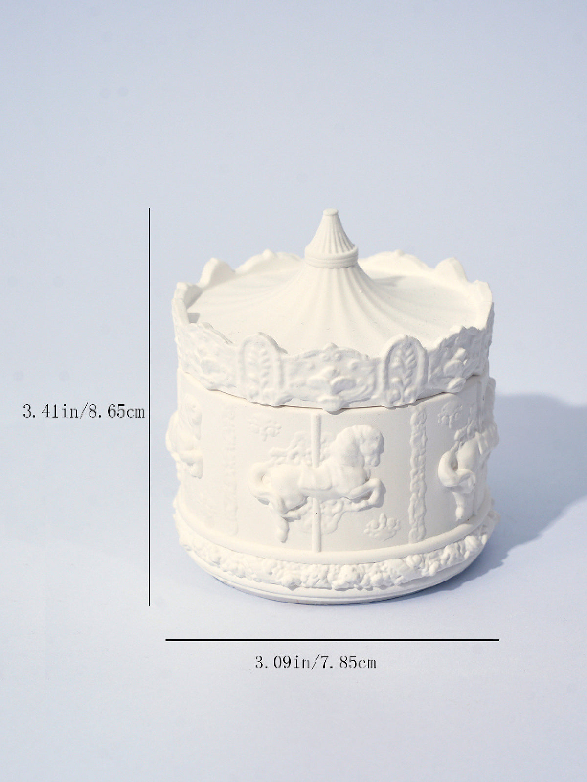 (Blue bell)Rotating Carousel Soy Candle - Unique Home Decor & Gift