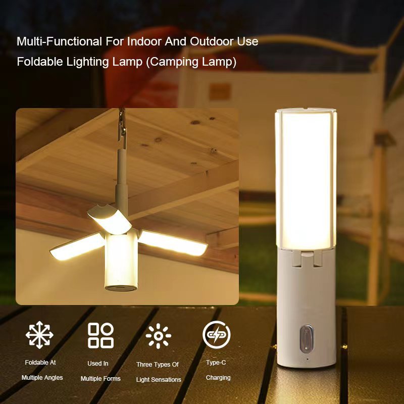 Foldable Camping Lantern - Multi-Functional Outdoor LED Tent Light (3600mAh)