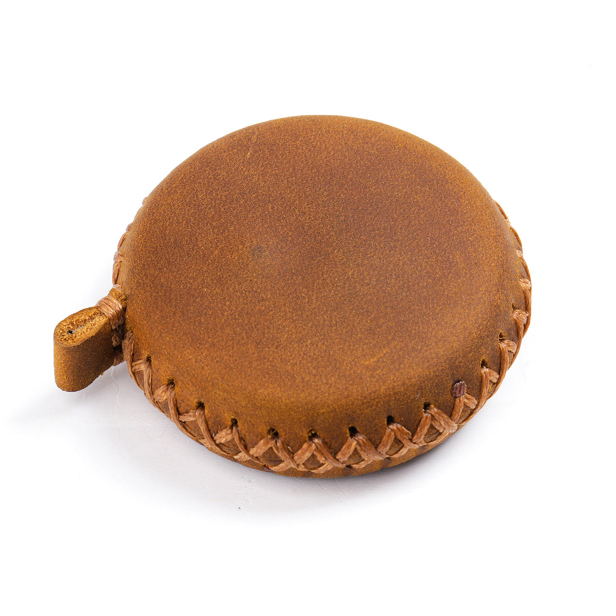 2 PCS Brown Hand-Stitched Leather Tape Measure - Compact &amp; Stylish Measuring Tool