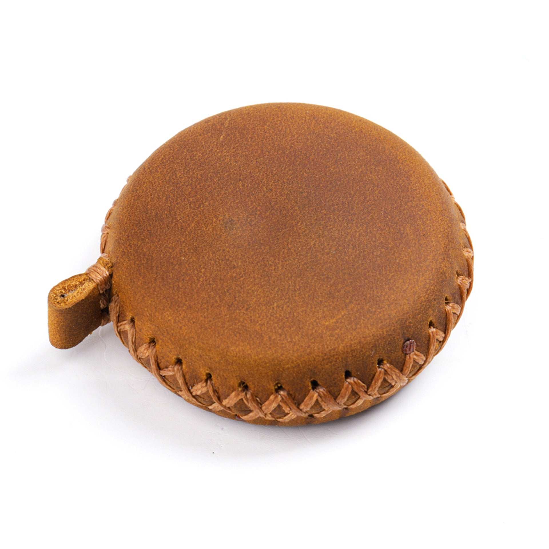 2 PCS Brown Hand-Stitched Leather Tape Measure - Compact & Stylish Measuring Tool