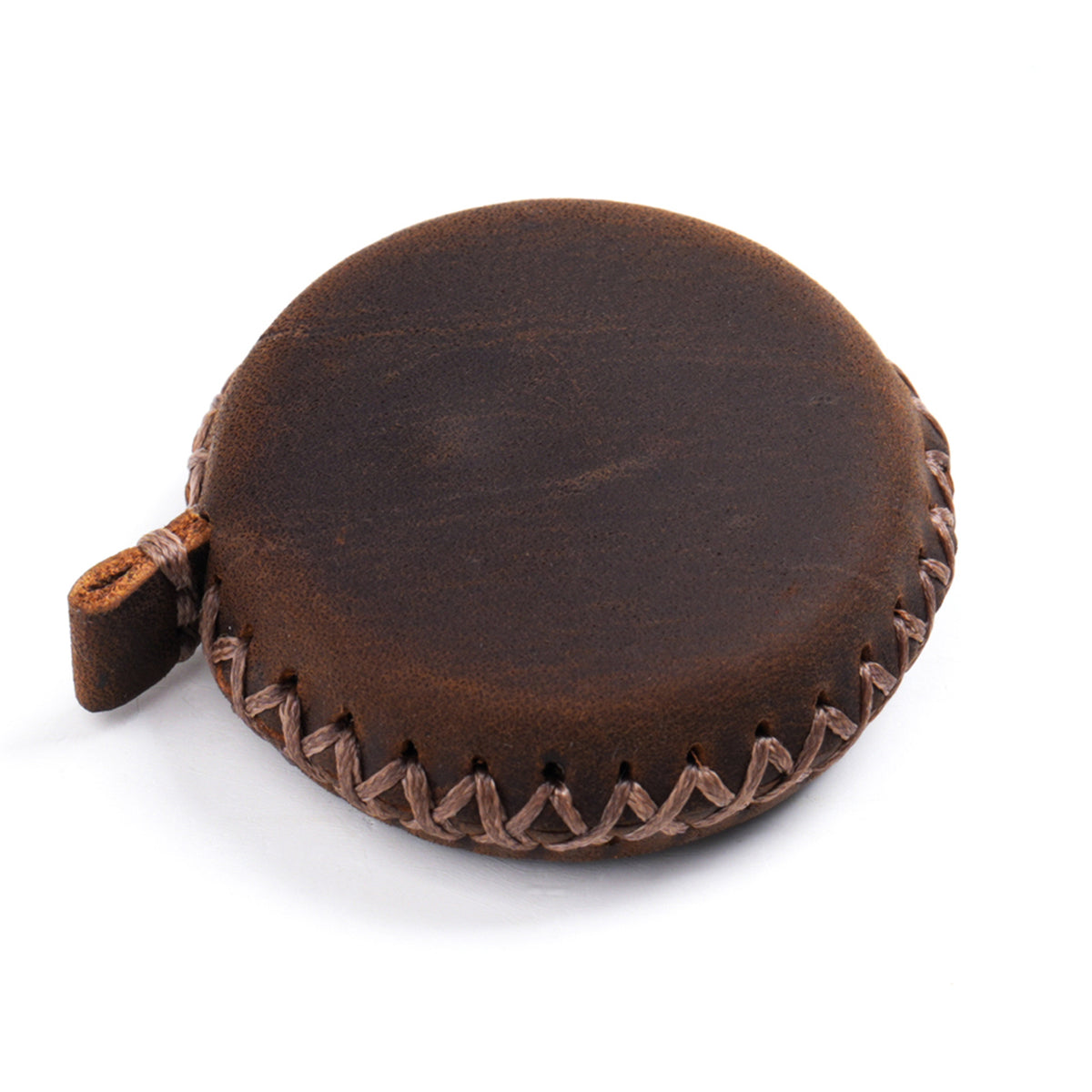 2 PCS Coffee Hand-Stitched Leather Tape Measure - Compact &amp; Stylish Measuring Tool