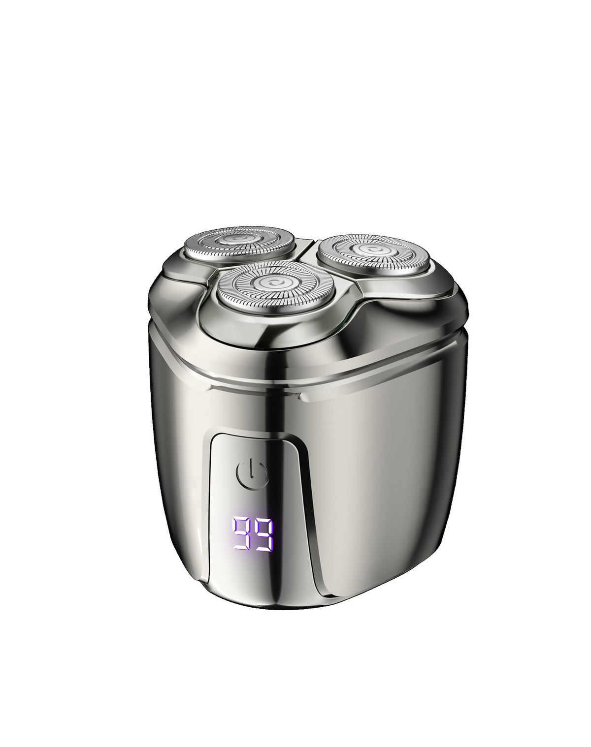 Silver Mini Electric Shaver for Men - Portable &amp; Rechargeable Razor for Travel