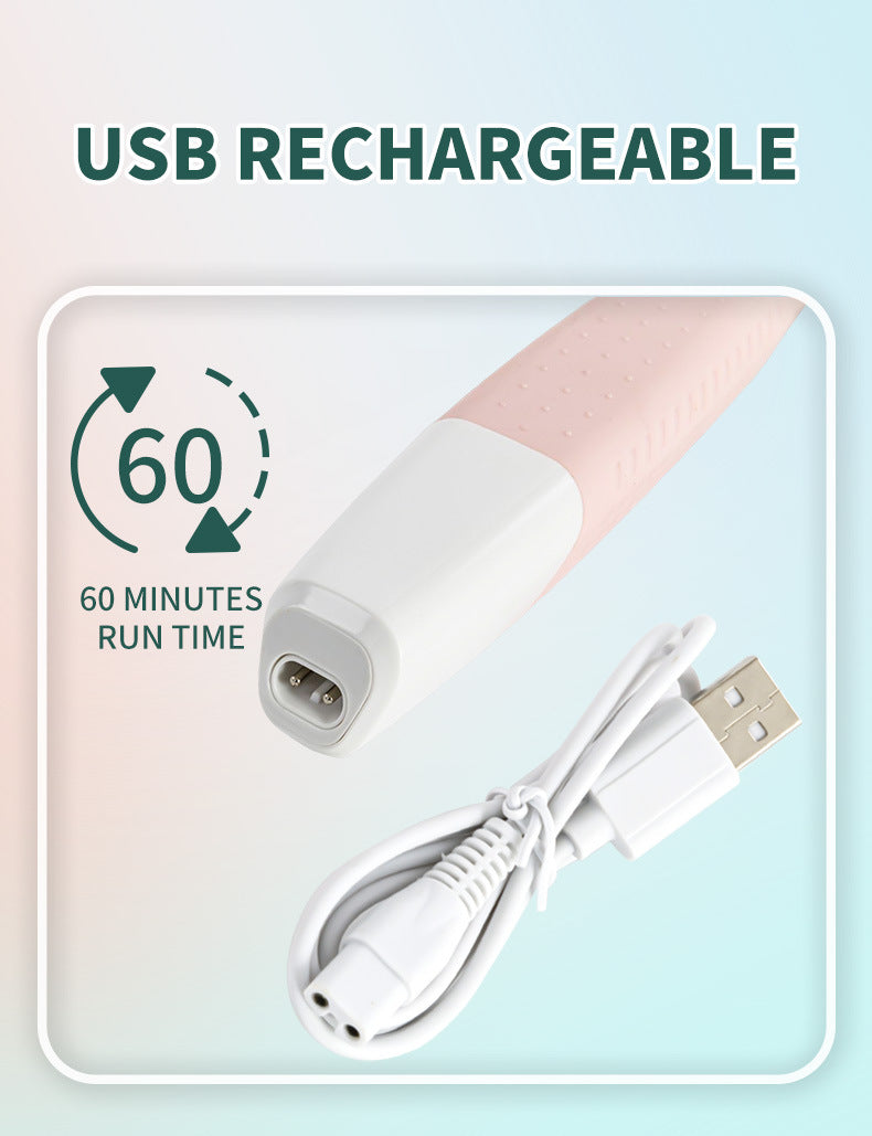 Blue Electric Shaver for Women - USB Rechargeable, Painless Hair Removal