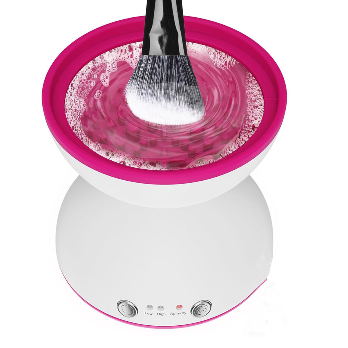 White Electric Makeup Brush Cleaner - Fast &amp; Deep Cleaning, USB Powered