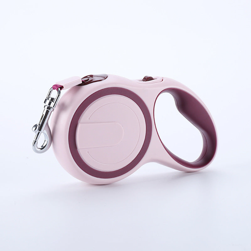 Wine Red 5M Pet Leash Retractable - Tangle-Free, Extendable Pet Leash for Walking