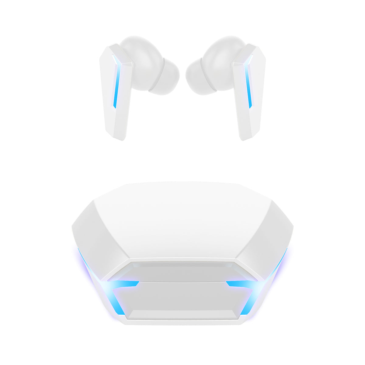 White Wireless Gaming Earbuds - Bluetooth 5.2, Low Delay, 3D Stereo