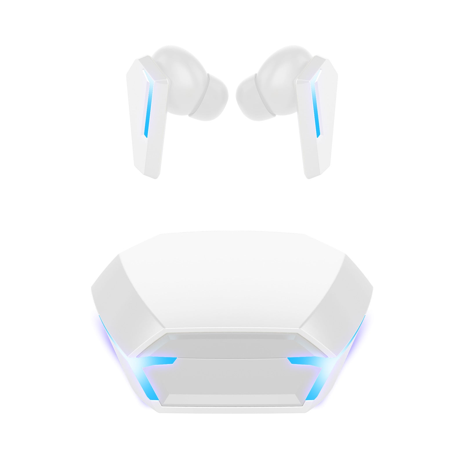 White Wireless Gaming Earbuds - Bluetooth 5.2, Low Delay, 3D Stereo