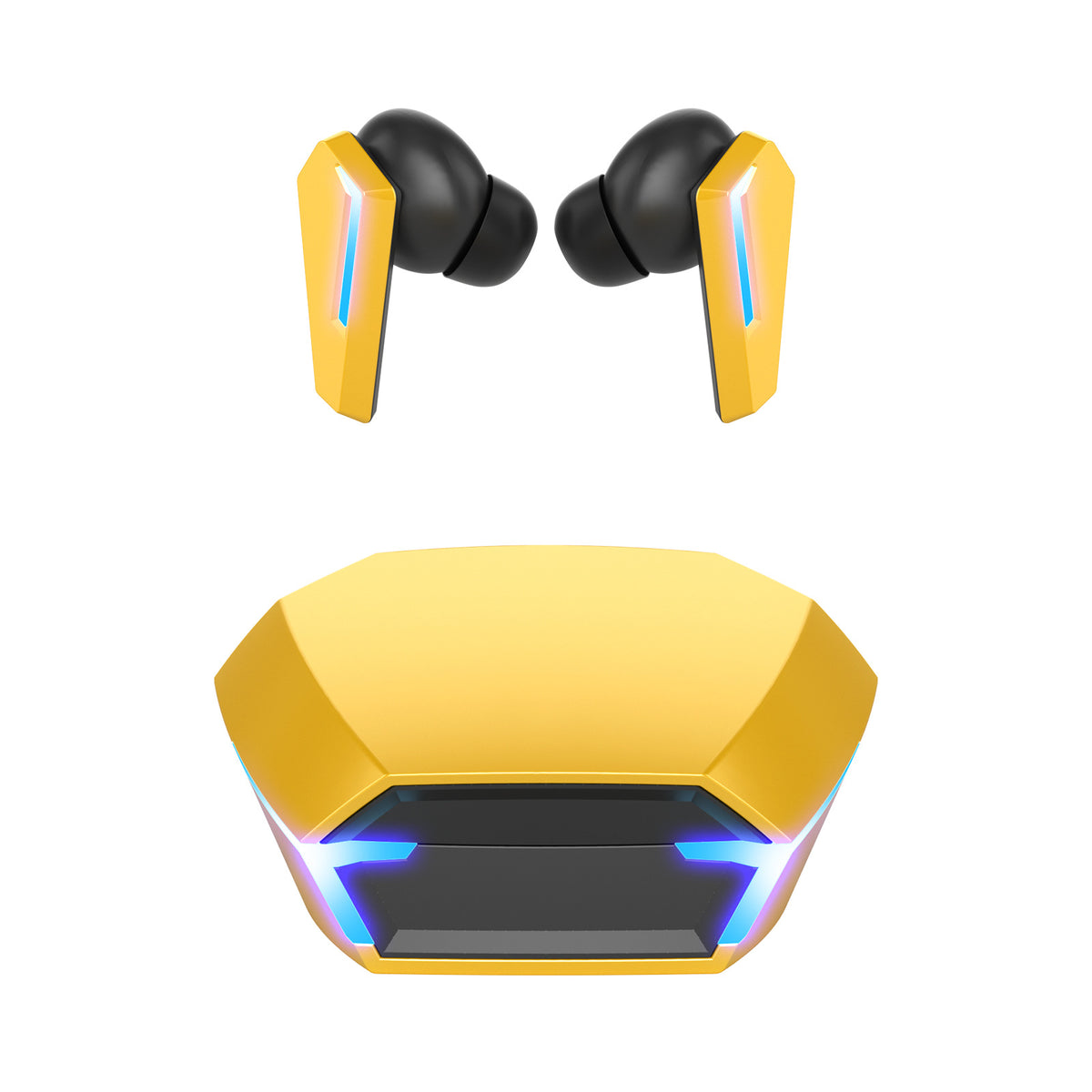 Yellow Wireless Gaming Earbuds - Bluetooth 5.2, Low Delay, 3D Stereo