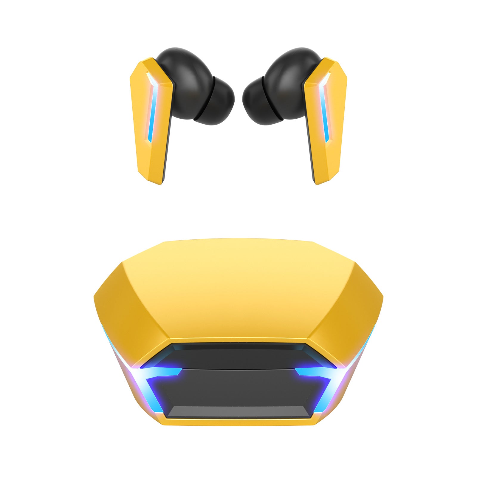 Yellow Wireless Gaming Earbuds - Bluetooth 5.2, Low Delay, 3D Stereo