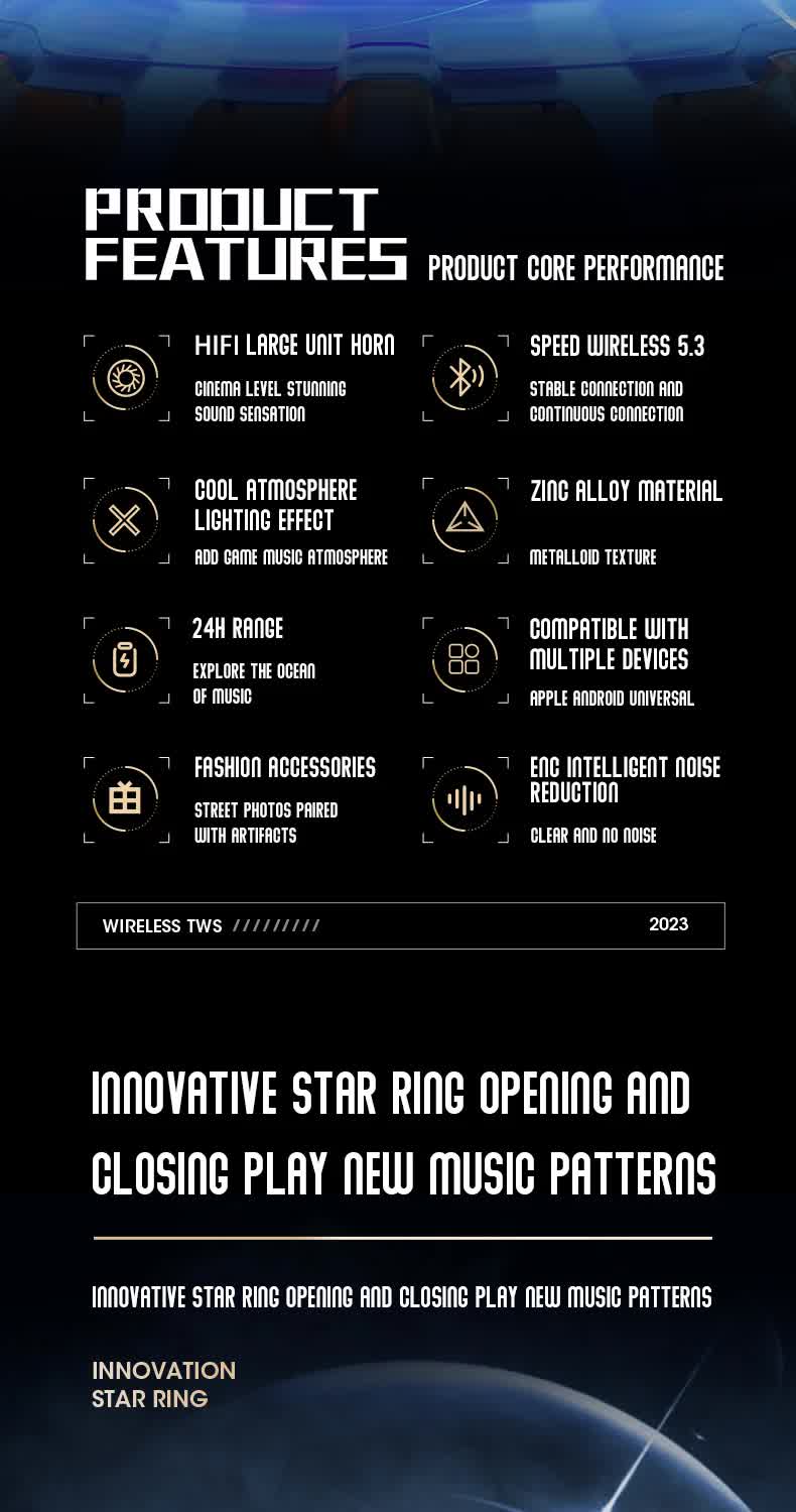 Silver Bluetooth 5.3 Wireless Earbuds - Hi-Fi Audio, Comfortable In-Ear, Fingerprint Touch