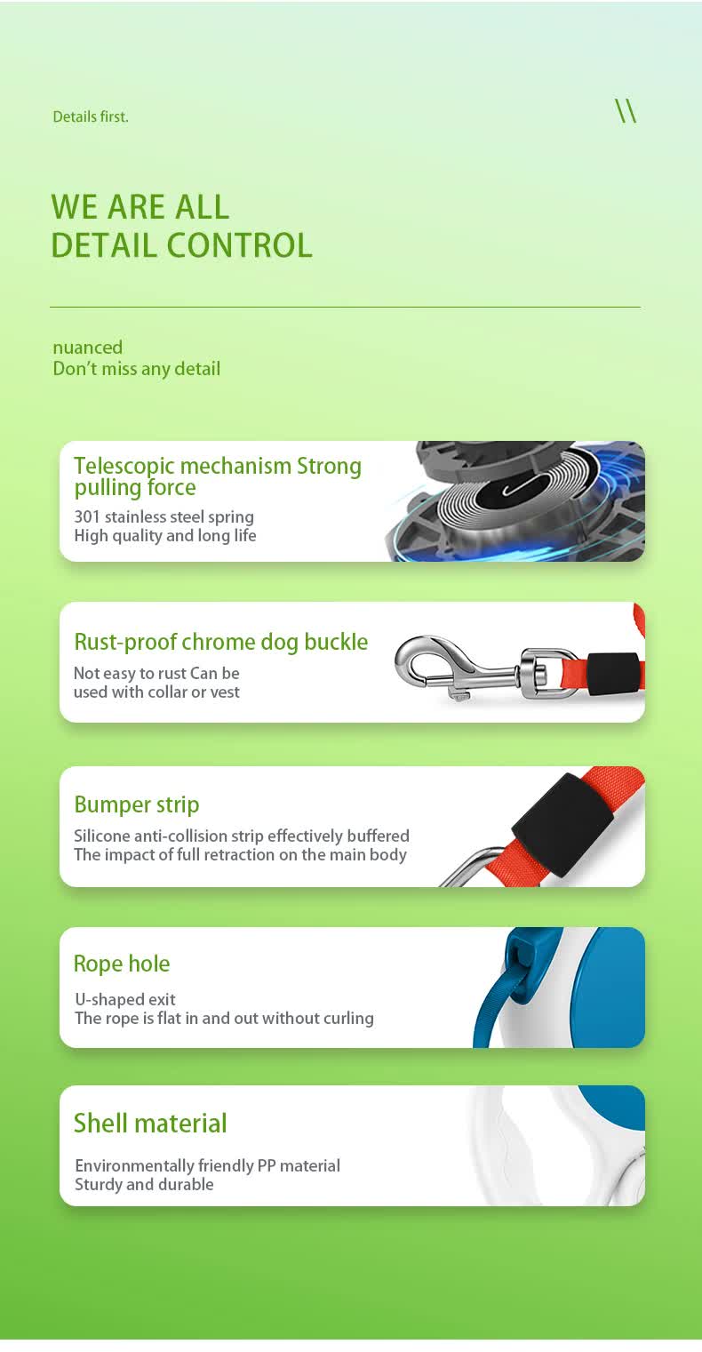 Black 5M Retractable Dog Leash - With Small Box, Suitable For Small And Medium Dogs