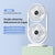 White Dual Head USB Rechargeable Desk Fan - Portable Double Air Circulator