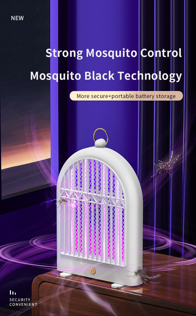 White (Plug-in) USB Mosquito Killer Lamp - Electric Bug Zapper, Wall-Mounted/Standing, Silent