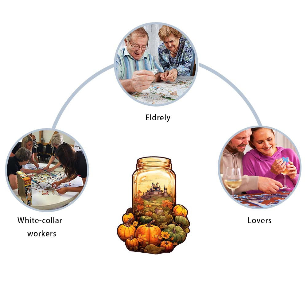 Wine grapes Wooden Puzzle - Vegetable & Fruit Design, Home Decor, Educational Toy (Size L)