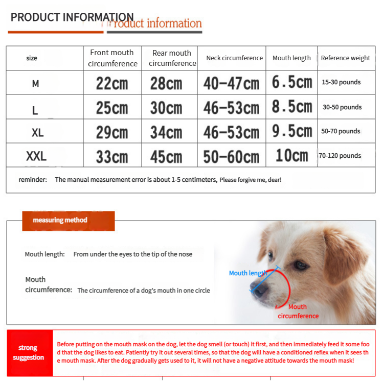 Brown Metal Basket Dog Muzzle - Anti-Bite & Anti-Barking - XL