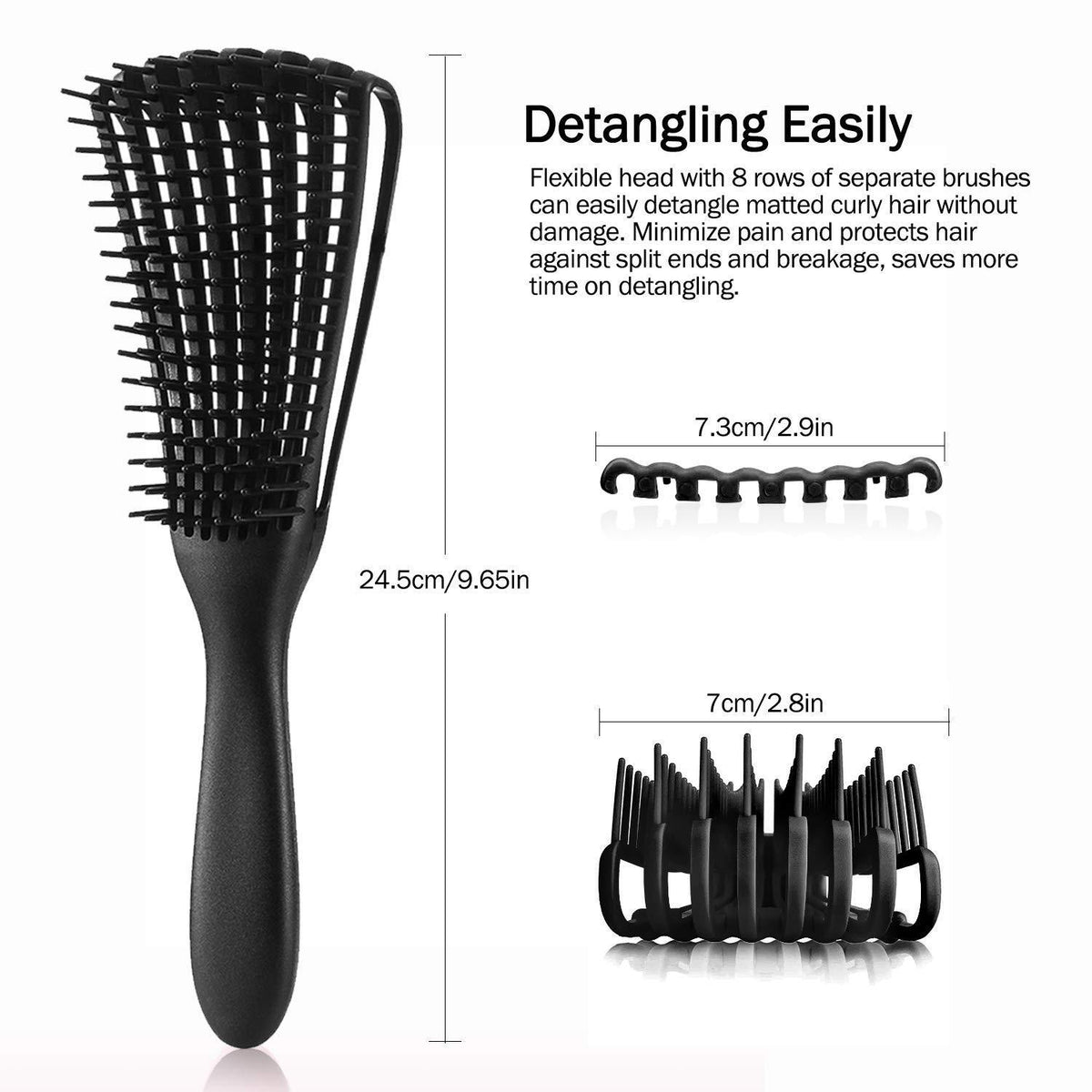 3 - pcs Light pink Detangling Brush - Octopus Design for Effortless Hair Care
