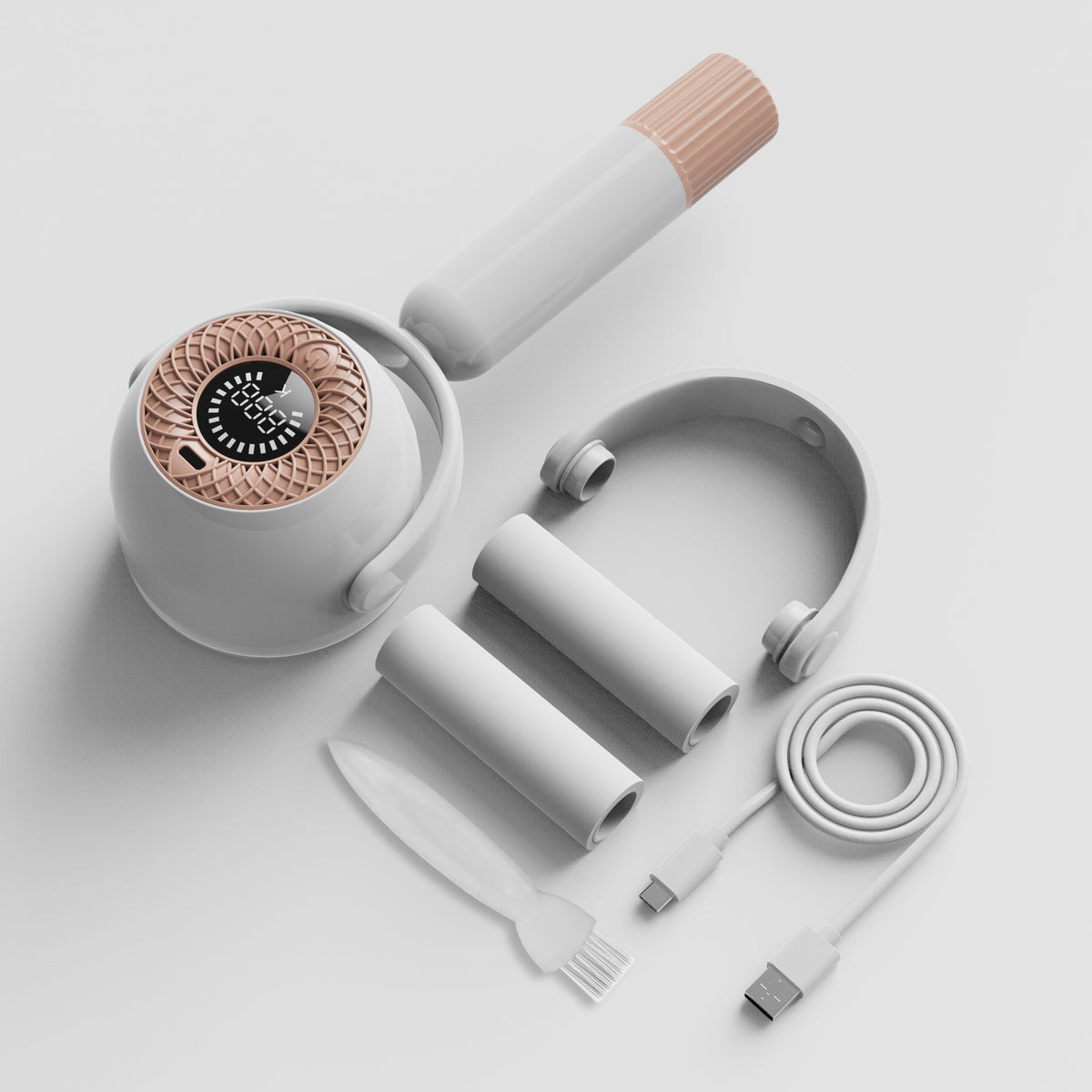 2-in-1 Fabric Shaver &amp; Sticky Roller - USB Rechargeable Lint Remover