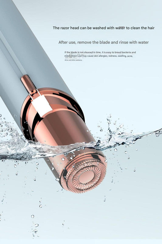 Red bean powder Mini Lipstick Electric Shaver - USB Rechargeable Facial Hair Remover