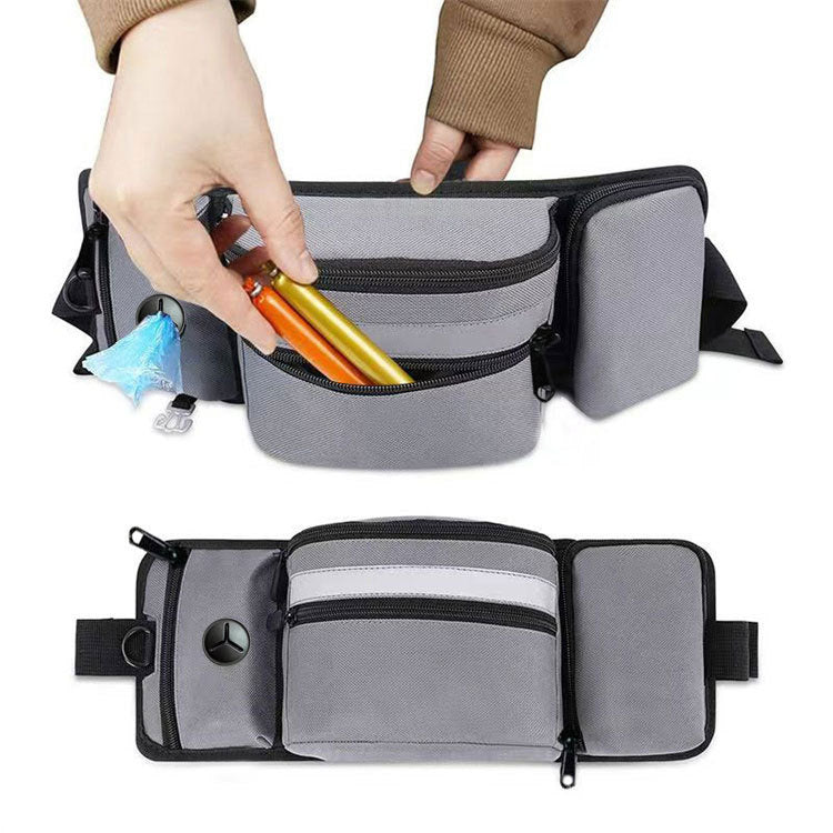 Multi-Function Dog Training Belt Bag with Water Bottle Holder - Grey