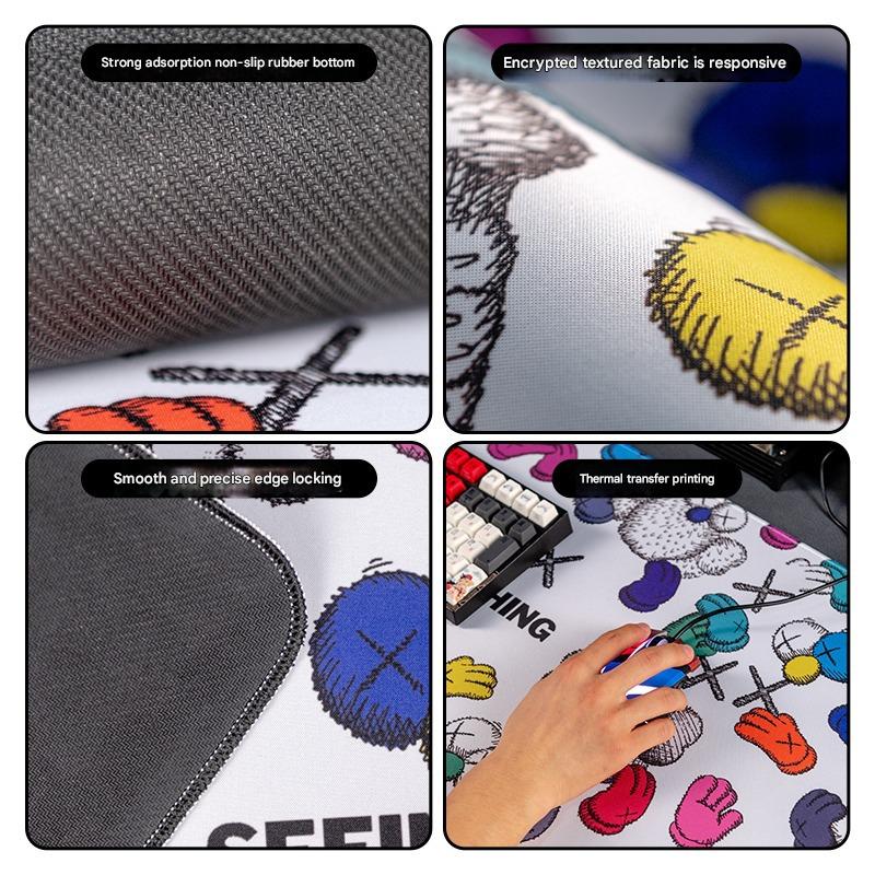 Oversized Cartoon Desk Pad - 90x40x0.4cm Mouse Mat, Non-Slip Base (Style 5)