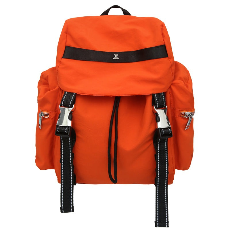 Orange Lightweight Nylon Backpack - Water Resistant Travel Daypack for Women &amp; Men