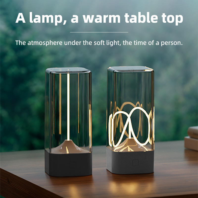 Silver Portable Magnetic Table Lamp with Bendable LED - USB-C Rechargeable
