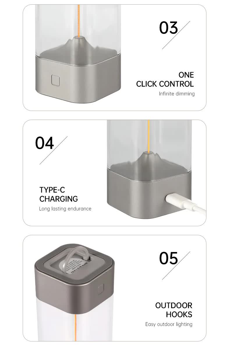 Gery Portable Magnetic Table Lamp with Bendable LED - USB-C Rechargeable