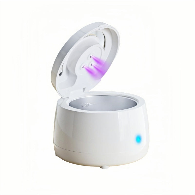 White Ultrasonic Cleaner with UV Light for Dentures, Aligners &amp; Jewelry