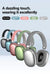 Silver Comfortable Over-Ear Headphones - Hi-Fi Sound, Long Battery, Swivel Control