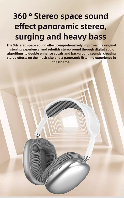Green Immersive 3D Audio Headphones - Wireless Over-Ear Comfort, Type-C Charging