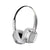 Silver Compact Retro Headphones - Wireless Bluetooth, Deep Bass, Immersive Sound