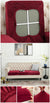 2 Pcs Claret Elegant Polyester Sofa Cover - Full Protection Against Cat Scratches & Wear